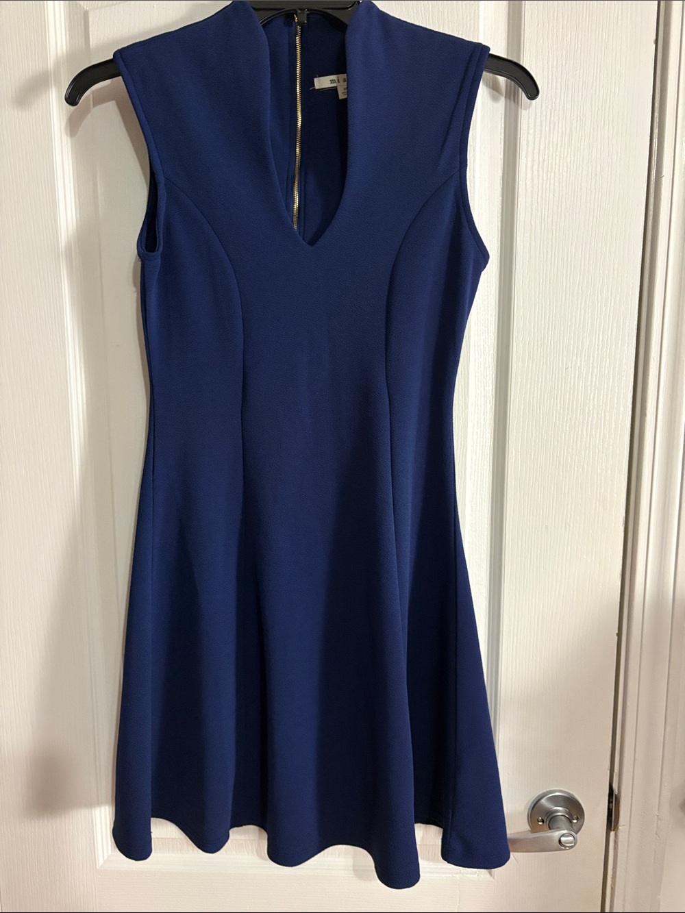 miami Sleeveless V-Neck Royal Blue Dress